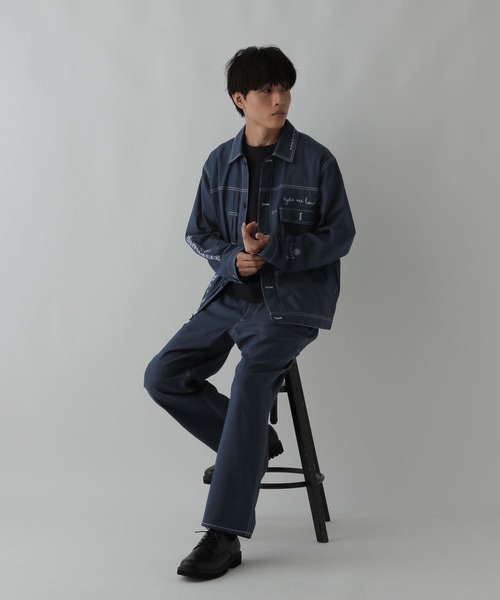 GLOBAL WORK（グローバルワーク）の「クリーンデニム/ペインター/575821（デニムパンツ・メンズ・ネイビー系9/ネイビー系8・M/S/L）」の19枚目の写真