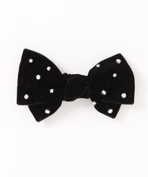 GOLDY（ゴールディ）の「【GOLDY】ビジューベロアリボンバレッタ クリップ ピン　6250908（バレッタ/ヘアクリップ）」