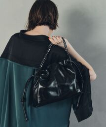 ren 新品 値札付 ナノユニバース arron 巾着 ショルダーバッグ arron