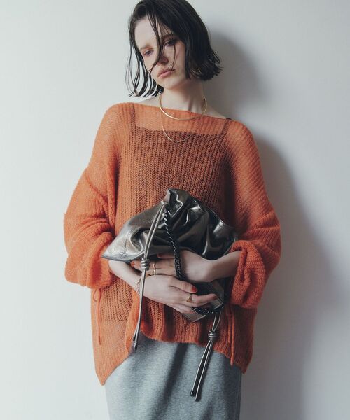 YECCA VECCA（イェッカヴェッカ）の「2wayチェーンギャザーバッグ（ショルダーバッグ・レディース・ブラック/その他6/シルバー系その他/ボルドー・FREE）」の10枚目の写真