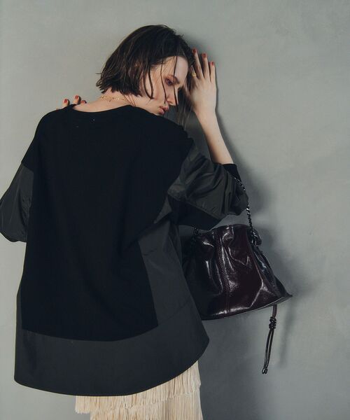 YECCA VECCA（イェッカヴェッカ）の「2wayチェーンギャザーバッグ（ショルダーバッグ・レディース・ブラック/その他6/シルバー系その他/ボルドー・FREE）」の16枚目の写真