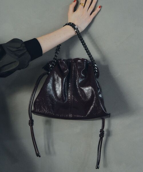YECCA VECCA（イェッカヴェッカ）の「2wayチェーンギャザーバッグ（ショルダーバッグ・レディース・ブラック/その他6/シルバー系その他/ボルドー・FREE）」の18枚目の写真
