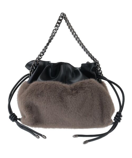 YECCA VECCA（イェッカヴェッカ）の「2wayチェーンギャザーバッグ（ショルダーバッグ・レディース・ブラック/その他6/シルバー系その他/ボルドー・FREE）」の20枚目の写真