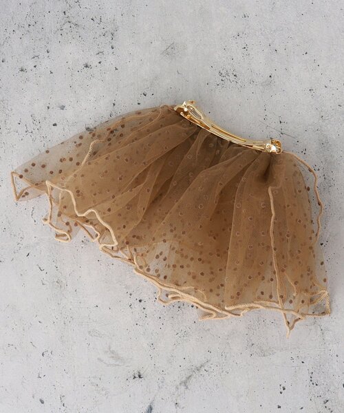 THE SHOP TK (ザ ショップ ティーケー )の「チュールバレッタ(その他ヘアアクセサリー・レディース・キャメル/ブラック・00)」の4枚目の写真