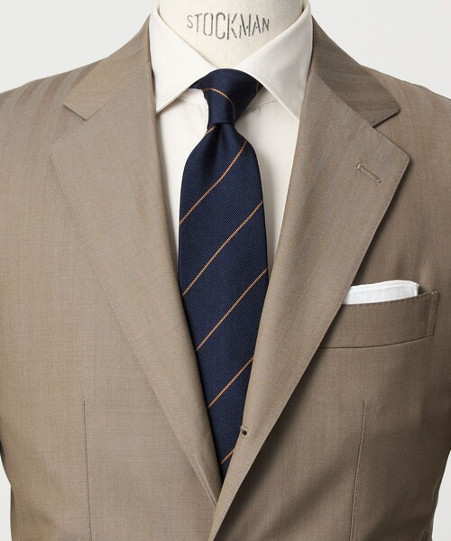 green label relaxing（グリーンレーベルリラクシング）の「GLR ジャパン ヴィンテージ 8.0cm ストライプ2 ネクタイ（ネクタイ・メンズ・ネイビー/グレー系/ダークグレー・FREE）」の2枚目の写真