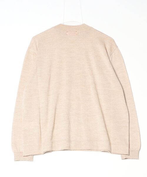 MEYAME（メヤメ）の「MEYAME/メヤメ　ウォッシャブルメリノウールコットンニット　WASHABLE MERINO WOOL COTTON KNIT（ニット/セーター・レディース・ベージュ/グリーン・FREE）」の3枚目の写真