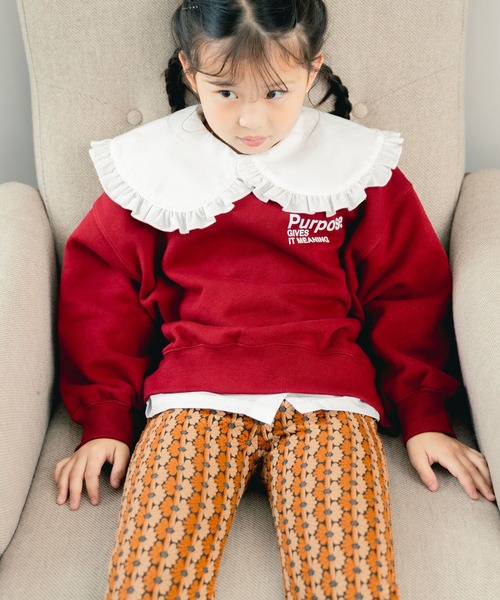 LOWRYS FARM（ローリーズファーム）の「ＢＩＧカラーフリルブラウス　578267（シャツ/ブラウス・キッズ・オフホワイト/ブラック/ストライプ・110cm/120cm/130cm/140cm/150cm）」の5枚目の写真