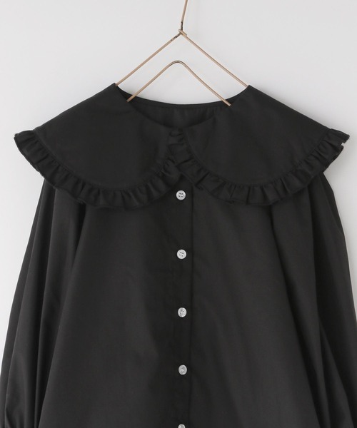 LOWRYS FARM（ローリーズファーム）の「ＢＩＧカラーフリルブラウス　578267（シャツ/ブラウス・キッズ・オフホワイト/ブラック/ストライプ・110cm/120cm/130cm/140cm/150cm）」の13枚目の写真