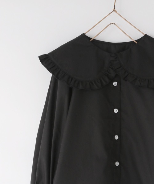 LOWRYS FARM（ローリーズファーム）の「ＢＩＧカラーフリルブラウス　578267（シャツ/ブラウス・キッズ・オフホワイト/ブラック/ストライプ・110cm/120cm/130cm/140cm/150cm）」の14枚目の写真