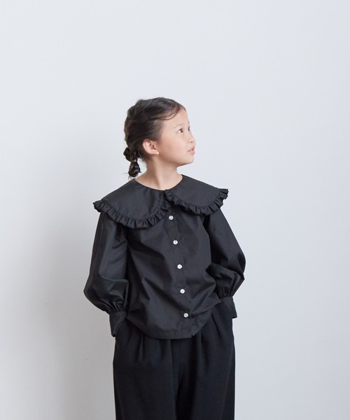 シャツ/ブラウス(長袖/七分) HOWDY frill sailor blouse (black) セール】 Sailor Collar Blouse （シャツ・ブラウス）｜Bilitis dix
