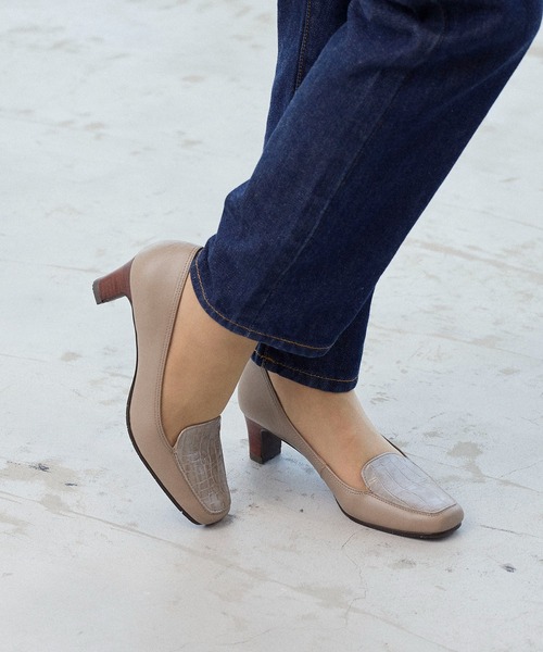 セール】【WEB限定】コンビモカデザインパンプス（パンプス）｜ing