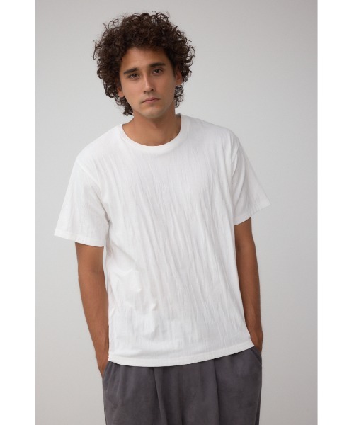 AZUL by moussy(アズールバイマウジー)の「テクスチャーシフトトップス(Tシャツ/カットソー・メンズ・ネイビー/ブラック/オフホワイト・MEDIUM/LARGE)」の8枚目の写真
