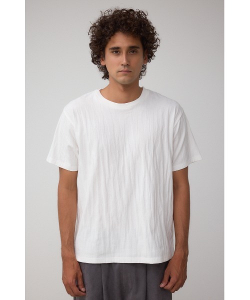 AZUL by moussy(アズールバイマウジー)の「テクスチャーシフトトップス(Tシャツ/カットソー・メンズ・ネイビー/ブラック/オフホワイト・MEDIUM/LARGE)」の10枚目の写真