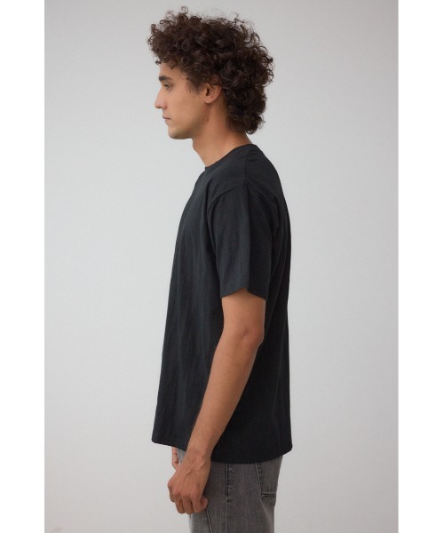 AZUL by moussy(アズールバイマウジー)の「テクスチャーシフトトップス(Tシャツ/カットソー・メンズ・ネイビー/ブラック/オフホワイト・MEDIUM/LARGE)」の4枚目の写真