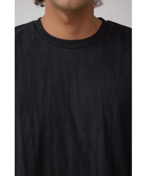 AZUL by moussy(アズールバイマウジー)の「テクスチャーシフトトップス(Tシャツ/カットソー・メンズ・ネイビー/ブラック/オフホワイト・MEDIUM/LARGE)」の6枚目の写真