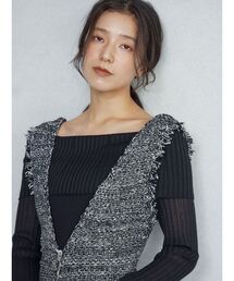 LAGUNAMOON | シアーオフショルニットプルオーバー(ニット/セーター)