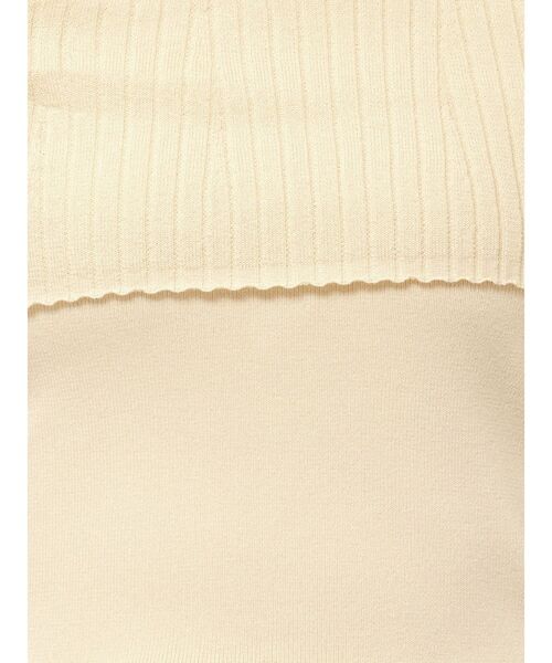 LAGUNAMOON（ラグナムーン）の「シアーオフショルニットプルオーバー（ニット/セーター・レディース・ブラック/クリーム/ホワイト・FREE）」の8枚目の写真