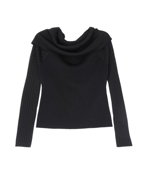 LAGUNAMOON（ラグナムーン）の「シアーオフショルニットプルオーバー（ニット/セーター・レディース・ブラック/クリーム/ホワイト・FREE）」の13枚目の写真