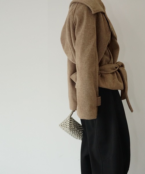 ステンカラーショートコート chw25a052-ファッション通販サイト