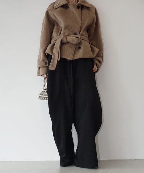 chuclla（チュクラ）の「ステンカラーショートコート chw25a052（その他アウター・レディース・ベージュ・FREE）」の6枚目の写真