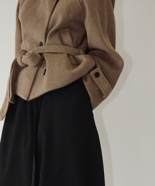 chuclla（チュクラ）の「ステンカラーショートコート chw25a052（その他アウター・レディース・ベージュ・FREE）」の8枚目の写真
