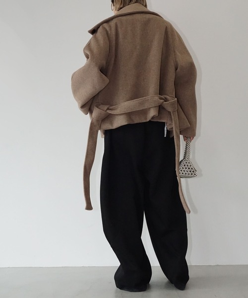 ステンカラーショートコート chw25a052-ファッション通販サイト