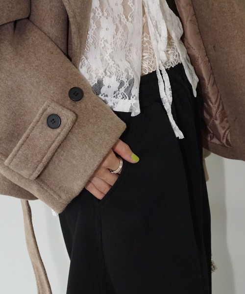 chuclla（チュクラ）の「ステンカラーショートコート chw25a052（その他アウター・レディース・ベージュ・FREE）」の10枚目の写真