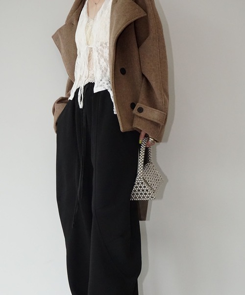 chuclla（チュクラ）の「ステンカラーショートコート chw25a052（その他アウター・レディース・ベージュ・FREE）」の13枚目の写真