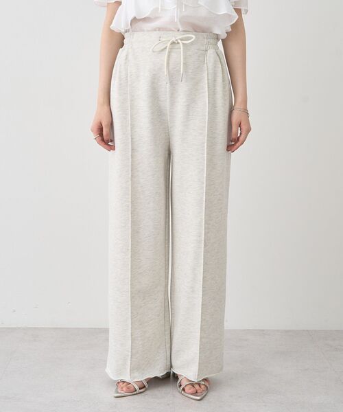 earth music&ecology（アースミュージックアンドエコロジー）の「センターシームタックスウェットパンツ（その他パンツ・レディース・チャコールグレー/ホワイト系その他・FREE）」の12枚目の写真