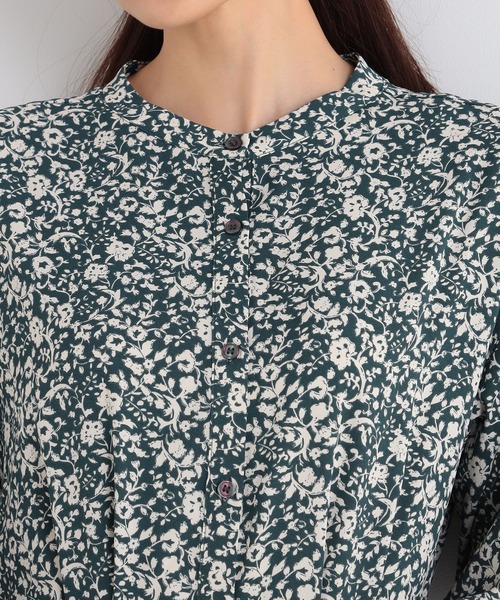 GALLORIA（ギャローリア）の「花柄プリーツワンピース（ワンピース・レディース・グリーン/ブラック・L/LL/M/S）」の9枚目の写真