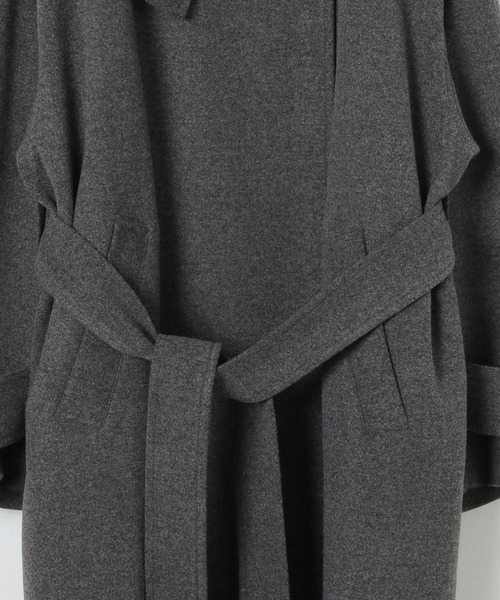 LEPSIM（レプシィム）の「ウーリーステンカラーロングコート　498520（ステンカラーコート・レディース・トップグレー/ブラック/モカ・FREE）」の10枚目の写真