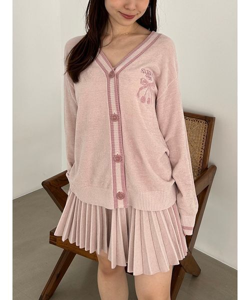 SNIDEL HOME(スナイデルホーム)の「チェリーシリーズプリーツパンツ(ルームウェア/パジャマ・レディース・レッド/ピンク/ベージュ・F)」の9枚目の写真