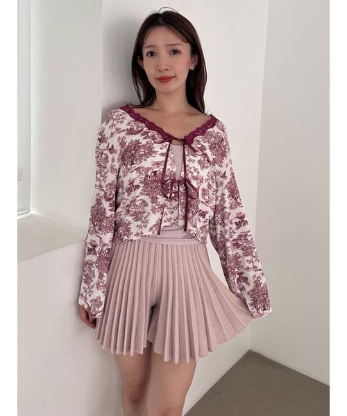 SNIDEL HOME(スナイデルホーム)の「チェリーシリーズプリーツパンツ(ルームウェア/パジャマ・レディース・レッド/ピンク/ベージュ・F)」の13枚目の写真