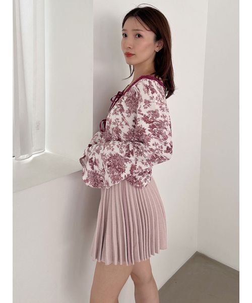 SNIDEL HOME(スナイデルホーム)の「チェリーシリーズプリーツパンツ(ルームウェア/パジャマ・レディース・レッド/ピンク/ベージュ・F)」の15枚目の写真