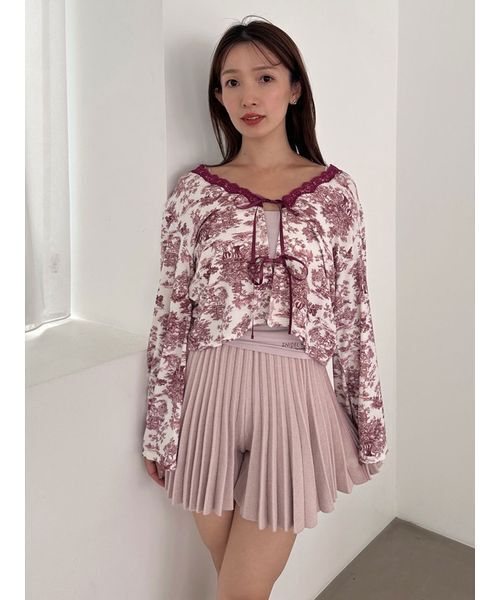 SNIDEL HOME(スナイデルホーム)の「チェリーシリーズプリーツパンツ(ルームウェア/パジャマ・レディース・レッド/ピンク/ベージュ・F)」の14枚目の写真