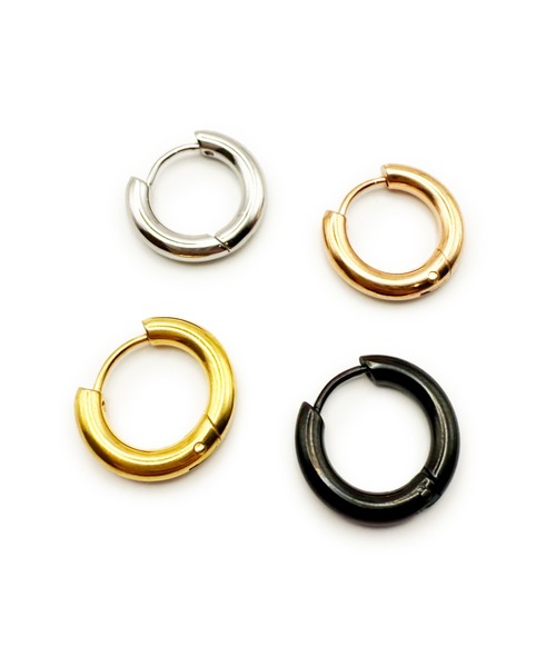ALCHIMIA(アルキミア)の「KISHOKACHI 希少価値 ファットフープクリッカーステンレスピアス(ピアス(片耳用)・レディース・ブラック/ピンク系その他/シルバー・FREE)」の21枚目の写真