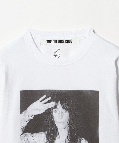 6(ロク)の「<6(ROKU)>PATTI Tシャツ(Tシャツ/カットソー・レディース・ホワイト/ブラック・M/L)」の4枚目の写真
