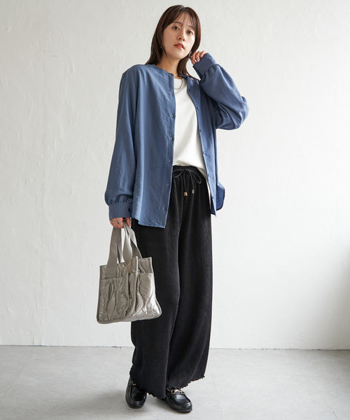 ikka(イッカ)の「ジャガードプリーツワイドパンツ(その他パンツ・レディース・ブラック/ベージュ/ブラウン・M/L/S)」の14枚目の写真