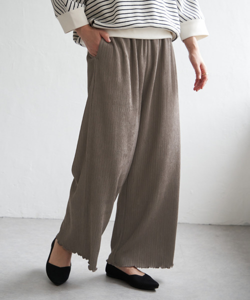 ikka(イッカ)の「ジャガードプリーツワイドパンツ(その他パンツ・レディース・ブラック/ベージュ/ブラウン・M/L/S)」の22枚目の写真