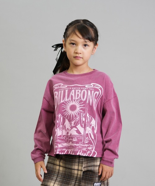 BILLABONG（ビラボン）の「BILLABONG/ビラボン キッズ 長袖 Tシャツ ロンT クロップド丈 DESERT WANDERING LS TEE BF016-070（Tシャツ/カットソー・キッズ・バーガンディー/オフホワイト・150cm/140cm/130cm）」の10枚目の写真