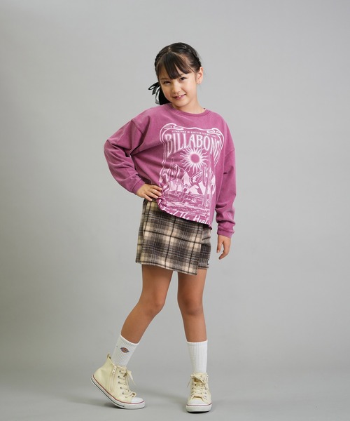 BILLABONG（ビラボン）の「BILLABONG/ビラボン キッズ 長袖 Tシャツ ロンT クロップド丈 DESERT WANDERING LS TEE BF016-070（Tシャツ/カットソー・キッズ・バーガンディー/オフホワイト・150cm/140cm/130cm）」の12枚目の写真