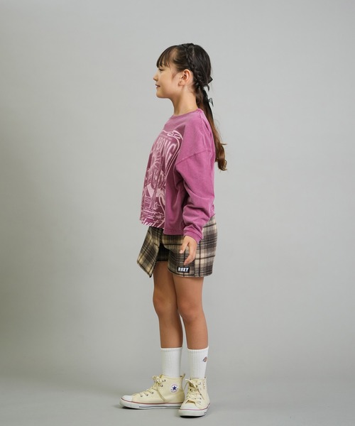 BILLABONG（ビラボン）の「BILLABONG/ビラボン キッズ 長袖 Tシャツ ロンT クロップド丈 DESERT WANDERING LS TEE BF016-070（Tシャツ/カットソー・キッズ・バーガンディー/オフホワイト・150cm/140cm/130cm）」の13枚目の写真