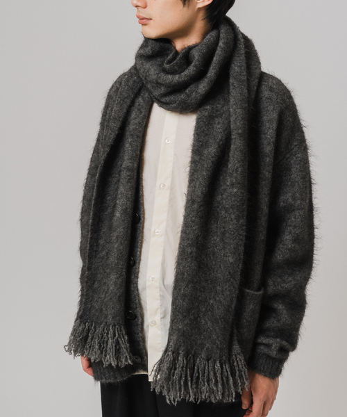 EDIFICE（エディフィス）の「E. 3GG ウール/モヘア ストール（マフラー・メンズ・イエロー/ピンク/ブルー/チャコールグレー・FREE）」の19枚目の写真