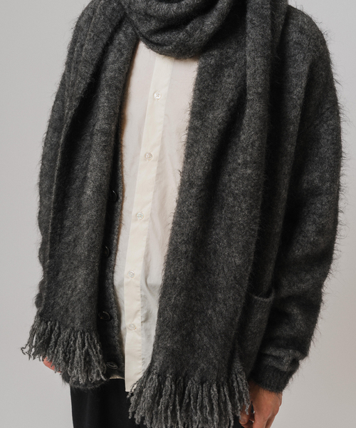 EDIFICE（エディフィス）の「E. 3GG ウール/モヘア ストール（マフラー・メンズ・イエロー/ピンク/ブルー/チャコールグレー・FREE）」の21枚目の写真