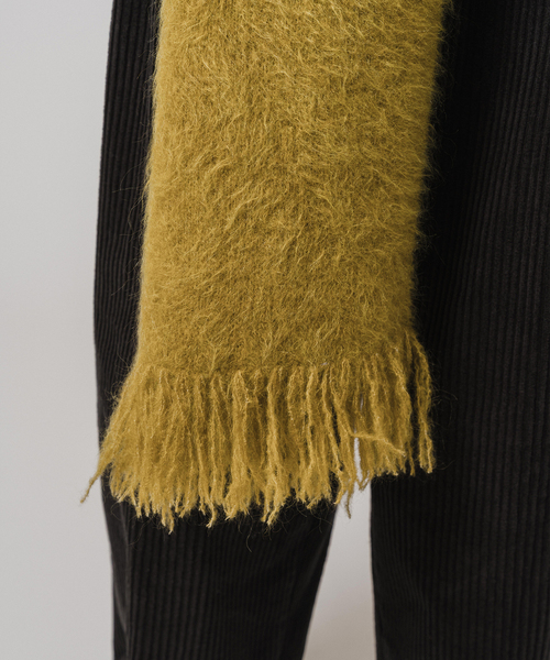 EDIFICE（エディフィス）の「E. 3GG ウール/モヘア ストール（マフラー・メンズ・イエロー/ピンク/ブルー/チャコールグレー・FREE）」の8枚目の写真