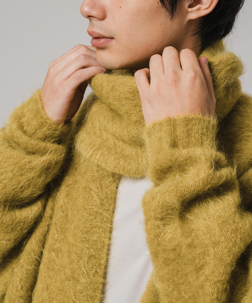 EDIFICE（エディフィス）の「E. 3GG ウール/モヘア ストール（マフラー・メンズ・イエロー/ピンク/ブルー/チャコールグレー・FREE）」の9枚目の写真