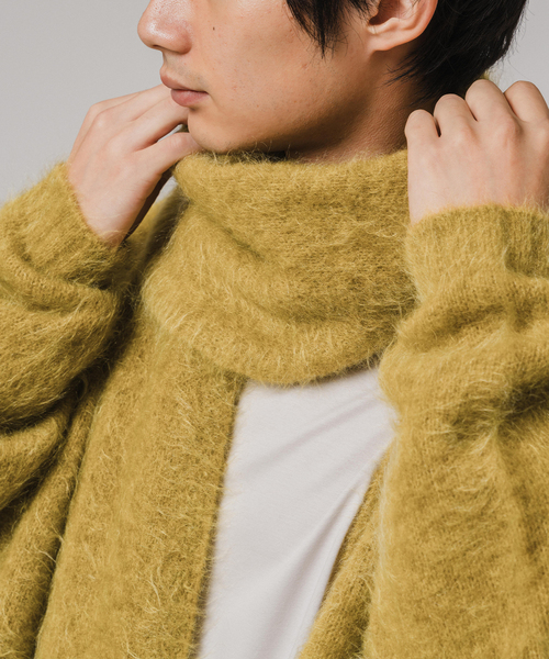 EDIFICE（エディフィス）の「E. 3GG ウール/モヘア ストール（マフラー・メンズ・イエロー/ピンク/ブルー/チャコールグレー・FREE）」の10枚目の写真