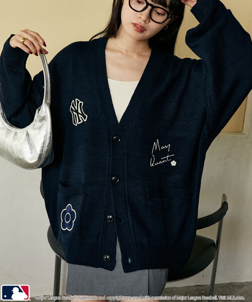 MARY QUANT(マリークワント)の「MLB × MARY QUANT /エムエルビー × マリークワント MLB×MARY QUANT PATCH KNIT CARDIGAN/ロゴパッチニットカーディガン(限定展開)(カーディガン/ボレロ・メンズ・ブラウン/ネイビー/ブラック・MEDIUM/SMALL/LARGE)」の6枚目の写真