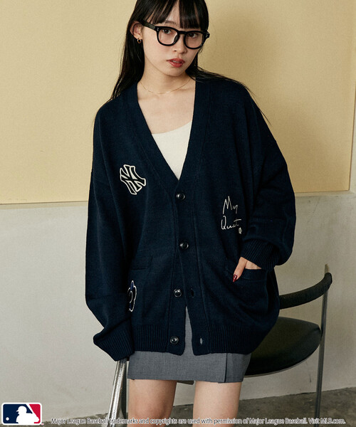MARY QUANT(マリークワント)の「MLB × MARY QUANT /エムエルビー × マリークワント MLB×MARY QUANT PATCH KNIT CARDIGAN/ロゴパッチニットカーディガン(限定展開)(カーディガン/ボレロ・メンズ・ブラウン/ネイビー/ブラック・MEDIUM/SMALL/LARGE)」の7枚目の写真