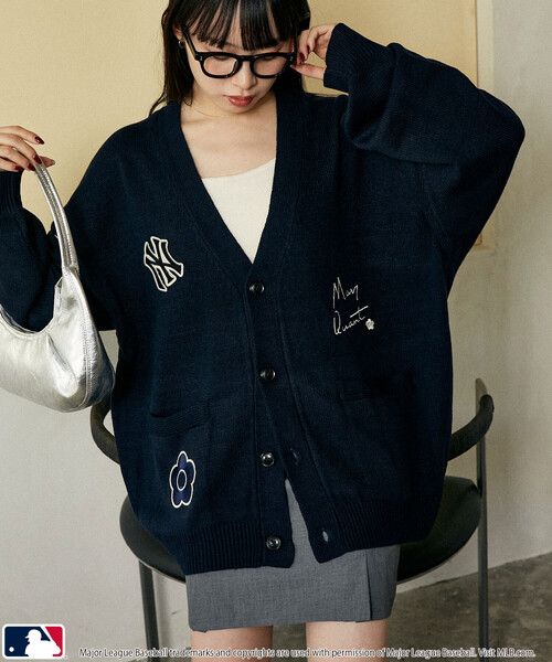 MARY QUANT(マリークワント)の「MLB × MARY QUANT /エムエルビー × マリークワント MLB×MARY QUANT PATCH KNIT CARDIGAN/ロゴパッチニットカーディガン(限定展開)(カーディガン/ボレロ・メンズ・ブラウン/ネイビー/ブラック・MEDIUM/SMALL/LARGE)」の14枚目の写真